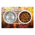 thumbnail image 1 of Modern Pet Mat for Food and Water, Rainbow Water Painting Colored on a Canvas Painting Like Vision Image Print, Non-Slip Rubber Mat for Dogs and Cats, 18" X 12", by Ambesonne, 1 of 2