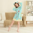 thumbnail image 3 of FORMRS Kids Bathrobe Unisex Hooded Robe Toddler Pajamas Sleepwear, Size 2-3T, Blue Beach Pattern, 3 of 7