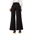 thumbnail image 3 of Wide Leg Dress Pants for Women High Waisted Work Business Casual Trousers XS Black, 3 of 6