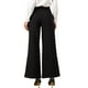 thumbnail image 3 of Pantalones de vestir de pierna ancha para mujeres, de cintura alta, pantalones de trabajo casuales, L negro, 3 of 6