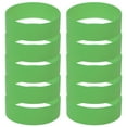 thumbnail image 1 of GOGO 10 PCS Wide Silicone Wristbands Rubber Bracelets, Party Favors-NOCTILUCOUS, 1 of 7