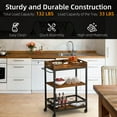 thumbnail image 2 of QinaQin Kitchen Serving Cart with Removable Tray, Rolling Utility Cart with Storage for Home or Party, 2 of 9