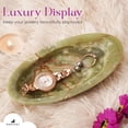 thumbnail image 4 of Radicaln Green Marble Jewelry Tray 7 inch – Handmade Decorative Organizer for Jewelry, Perfume & Trinkets | Unique Vanity Countertop Dish for Dorm Essentials & Room Décor, 4 of 6