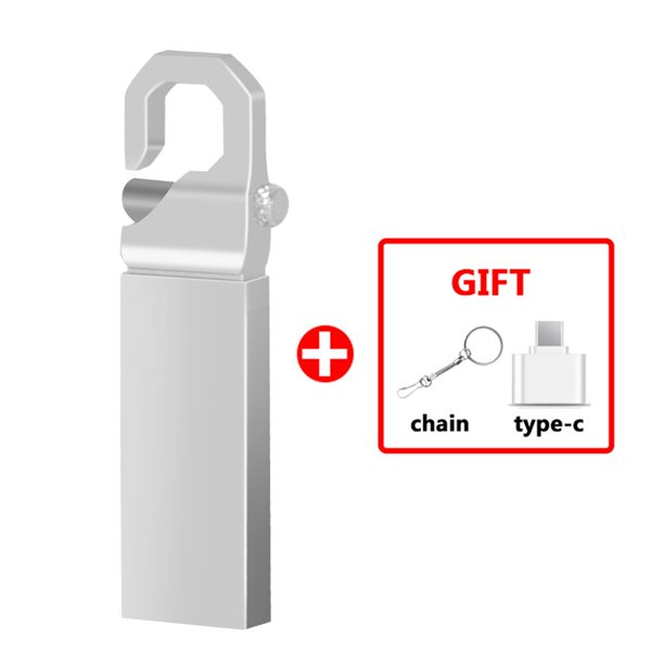 Unidad Flash USB de acero metálico, Pendrive de alta velocidad de 64GB, 16GB, 32gb, 8GB, 4GB, regalo qym unisex