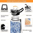 thumbnail image 4 of Watercolor Fish Design 1000ml Tritan Sport Bottle Straw LeakProof Food-Grade Portable Wide Handle, 4 of 7