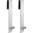 thumbnail image 1 of Ducha extendida con ganchos. Towel Hooks. Sobre los ganchos de la puerta (7 pulgadas). Traje para puerta de ducha de vidrio sin marco de 0.39 pulgadas de acero inoxidable 2-Pack (Plata), 1 of 5