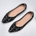 thumbnail image 4 of TOWED22 Women's Flats Pointed Flats Shoes Women Breathable Ballet Flats for Women Mesh Shoes for Women Flats Comfortable 7,Black, 4 of 5