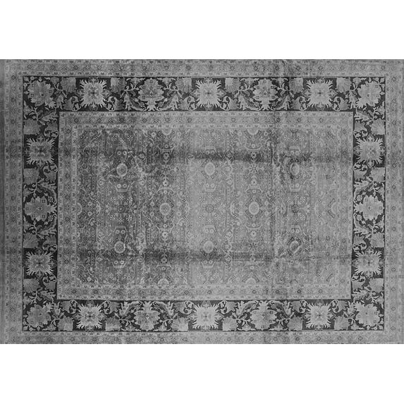 Ahgly Company Indoor Rectangle Oriental Gray Industrial Area Rugs, 4' x 6'