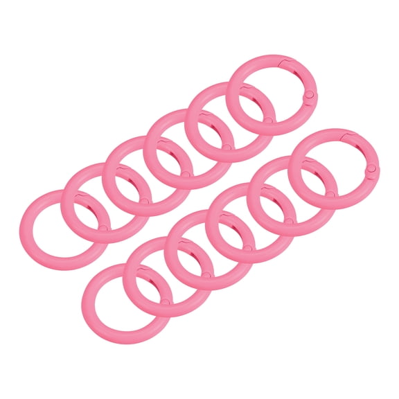 Round Spring O Rings, 27mm/ 1.06" Trigger Buckle Snap for DIY Pink 32Pack