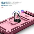 thumbnail image 4 of TECH CIRCLE For Google Pixel 8 Pro,Tri-Layer Hybrid Shockproof Protective Case Soft TPU Hard PC Heavy Duty 360 Rotating Ring Stand Magnetic Car Mount Phone Cover for Google Pixel 8 Pro 6.7,Pink + Rose, 4 of 11