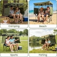 thumbnail image 4 of ABORON Oversized Loveseat Camping Chair for Two with UPF 50+ Canopy Sun Shade, Portable Folding Canopy Camping Chair with Cup Holder & Side Pocket, Double Camping Chair for Outdoor Beach Lawn Picnic, 4 of 7