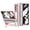 Pink, variant on MonsDirect for 7.6 inch Samsung Galaxy Z Fold 3 5G 2021 Case, Clear Plating Frame Hard PC Case with Hidden Stand, Shockproof Cover Hinge Screen Protector & Lens Protection for Galaxy Z Fold 3, Silver