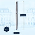 thumbnail image 3 of Waterman Hémisphère Fountain Pen | Stainless Steel with Chrome Trim | Medium Nib | Blue Ink | Gift Box, 3 of 7