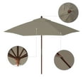 thumbnail image 2 of 9' Grove Series Patio Umbrella With Wood Pole Hardwood Ribs  Push Lift With Olefin Straw Fabric, 2 of 5