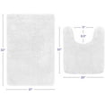 thumbnail image 4 of Tafts THIQQ Memory Foam Bathroom Rugs and Mats Sets, Ultra Soft Chenille Microfiber, Absorbent Non-Slip Machine Washable Shaggy Rugs, Bath Mat for Bathroom, Shower & Tub, Cool White, 4 of 5