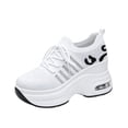 thumbnail image 3 of Willtoo Orthopedic Shoes for Women Wedge Platform Sneakers, Breathable Knit Mesh Lace‑Up Arch Support Walking Shoes, Non Slip Thick Sole Casual Fashion Sneakers, 3 of 6