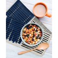 thumbnail image 3 of Navy Blue Striped Kitchen Dish Towels for Drying Dishes Set of 4, Farmhouse Stripes Modern Abstract Art Waffle Weave Microfiber Hand Tea Bathroom Towels Quick Dry & Absorbent Towel 12x12, 3 of 7