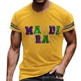 thumbnail image 2 of Gephdiin Graphic Tees Mens T-Shirts Mardi Print T Shirt for Men's Carnival3D Printed T Shirt With Short Sleeves Graphic Tees Men Mens Shirts Polyester Yellow M, 2 of 4