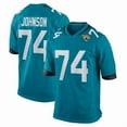 thumbnail image 1 of Camiseta deportiva de fútbol americano #74 Fred Johnson para hombre, color verde azulado - L, 1 of 2