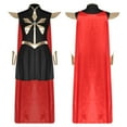 thumbnail image 6 of iiniim Womens Princess Cosplay Costumes with Red Cloak Cape for Halloween Party Black XL, 6 of 7