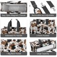 thumbnail image 4 of Canvas Tote Bag for Women with Compartments, Large Cute Cow Chechered Teacher Student Shoulder Bag Nurse Purses Crossbody Bags Work Laptop Book Bag Satchels Handbags, 4 of 6