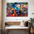 thumbnail image 3 of Elephant Stock Brick Buddha Wall Art - Horizontal Canvas Wall Art - Living Room Wall Decor - People Canvas - Turquoise And Blue Decor - 51" x 34", 3 of 8