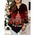 thumbnail image 3 of Womens's Plus Size Tunic Top 3/4 Sleeves Asymmetrical Loose Shirts, 3 of 4
