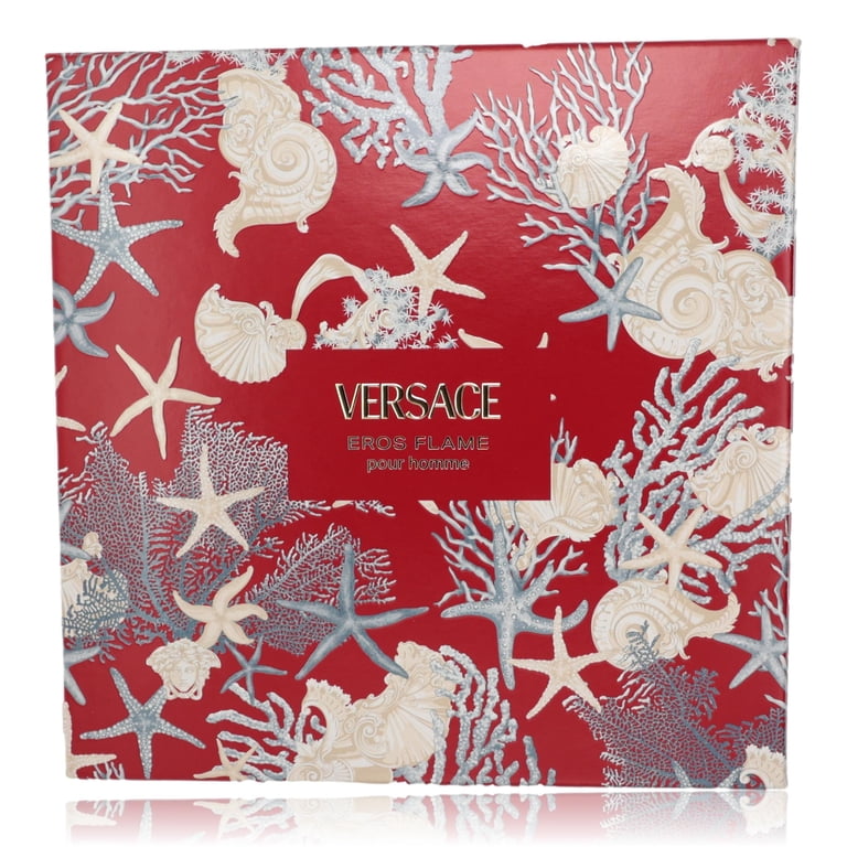 Versace Eros Flame 3.4oz EDP Spray, Mini 0.17oz, Bath & Shower Gel
