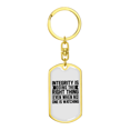 thumbnail image 4 of Integrity Stainless Steel or 18k Gold Premium Swivel Dog Tag Keychain, 4 of 16