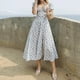 thumbnail image 1 of WILLBEST Vestido Midi Floral para Mujer, Vestido Fruncido con Abertura En El Busto, Estilo Bohemio, Cuello Cuadrado, Manga Corta, para Verano Extra Grande, 1 of 3