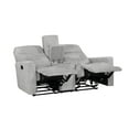 thumbnail image 5 of Lexicon Lyndon Chenille Double Reclining Love Seat with Center Console in Gray, 5 of 5