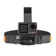 Magnetic Head Strap Mount for DJI, GoPro, Insta360 – Comfortable Adjustable Forehead POV Strap with Quick-Release Adapter & Bonus Magnetic Plate