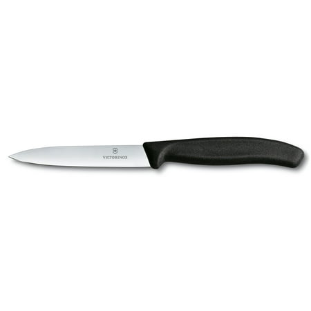 Victorinox Swiss Classic Paring Knife 3.9 Inch Straight Edge Pointed Tip - Black