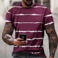 thumbnail image 6 of SDNall Short Sleeve Mens Summer T-Shirts Not Positioned Regular Print Leisure Vacation Sports Short Sleeve Round Neck T-Shirt (Wine,Sizes:M-5XL), 6 of 9