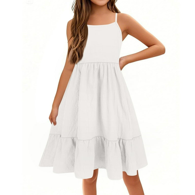 Wedding Dresses Semi Formal Dresses For 13 Year Olds XADYUY Summer Dress  For Girls Casual A-