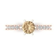 thumbnail image 2 of 1.05ct round cut yellow moissanite 18k rose gold Bridal Wedding Engagement Promise Anniversary Ring for Women size 6.25, 2 of 7
