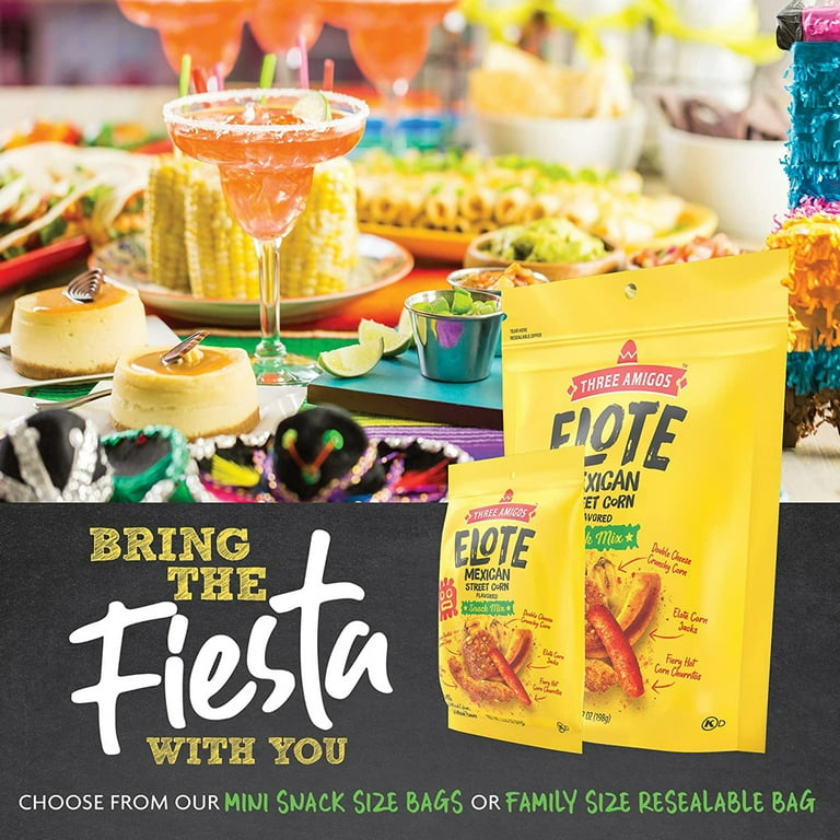 Three Amigos Elote Mexican Street Gourmet Roasted Corn Snack Mix