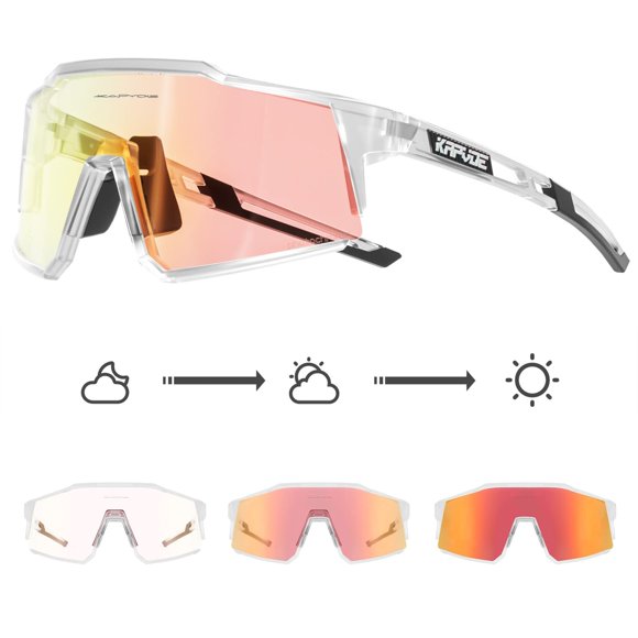 Gafas de ciclismo KAPVOE Gafas de sol MTB fotocromáticas para hombre