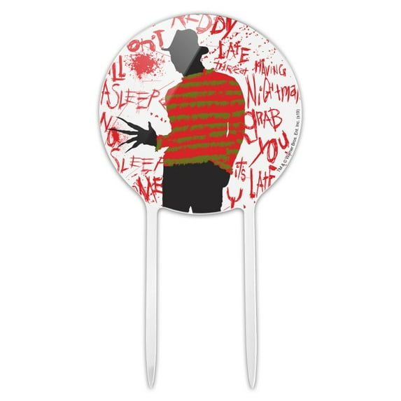 Acrylic A Nightmare on Elm Street Freddy Cake Topper Party Decoration for Wedding Anniversary Birthday Graduation