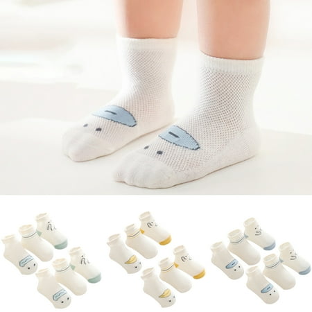 

Yesbay 2 Pcs Baby Socks Breathable Wear Resistant Cotton Toddler Ankle Socks Eyelet Short Dress Socks Birthday Gift