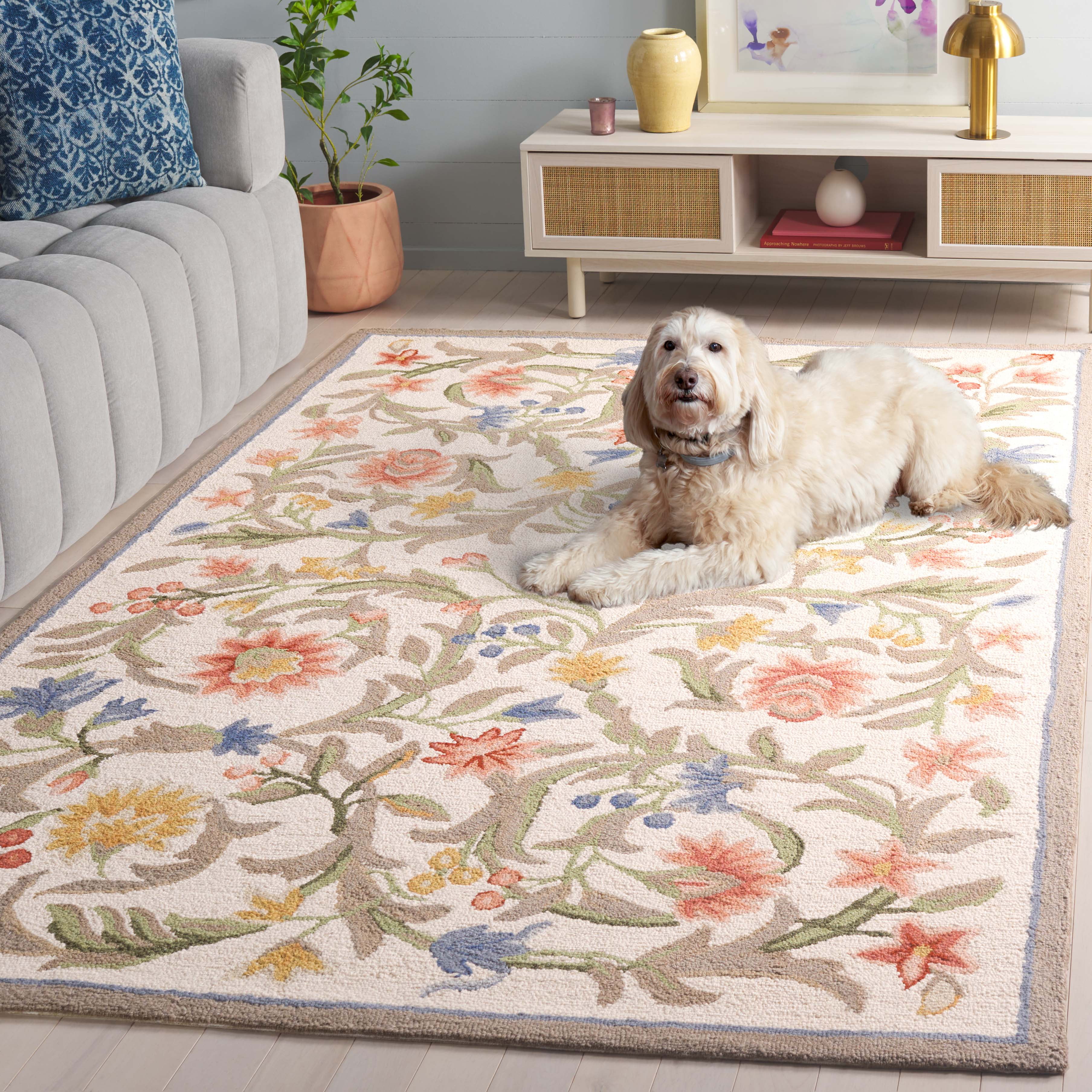 Safavieh Chelsea Baxter Bordered Wool Area Rug, Ivory, 8' x 10'