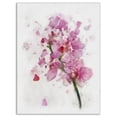thumbnail image 2 of Pink Flower with Falling Petals - Large Floral Canvas Artwork, 2 of 3