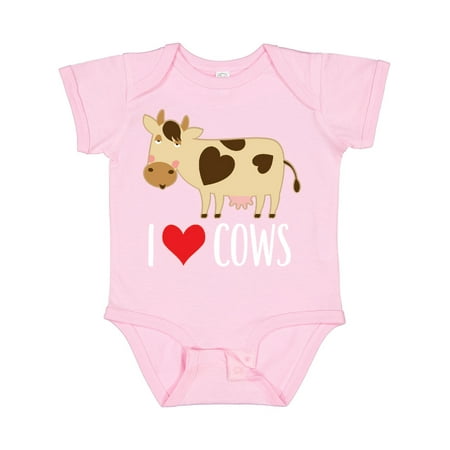 

Inktastic I Love Cows Dairy Farmer Gift Baby Boy or Baby Girl Bodysuit