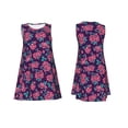 thumbnail image 7 of Lsque Rose Flowers Pattern Summer Dresses for Women – Sleeveless T-Shirt Swing Sundress, Perfect for the Beach and Casual Days, 7 of 7