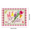 thumbnail image 3 of OUSITAID Cute Placemat Dining Table Cloth Tablecloths Decoration Easter Egg Waterproof Burlap 42*32cm Multicolored For Kitchen, 3 of 15