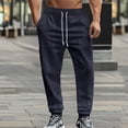 thumbnail image 2 of dGslk Mens Athletic Jogger Sweatpants Comfortable Drawstring Waist Casual Workout Pants with Pockets for Gym Running Training Navy S, 2 of 2