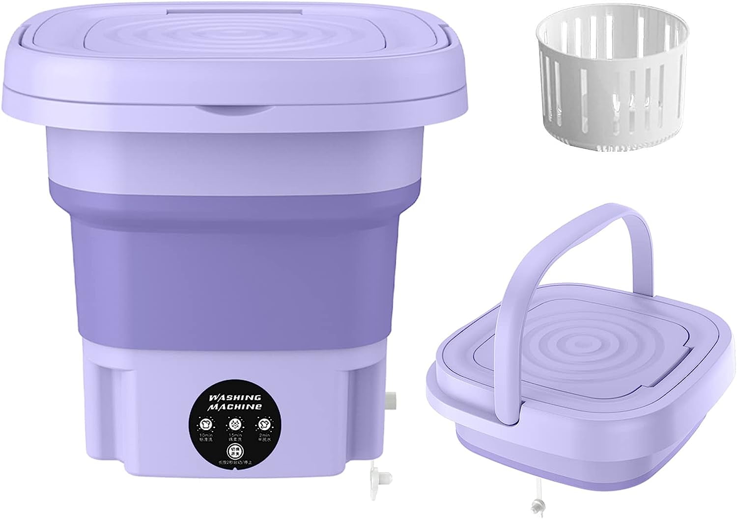 Portable Washing Machine, Mini Foldable Washer and Spin Dryer Small Foldable Bucket Washer