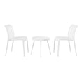 thumbnail image 2 of WestinTrends Playa 3-Piece Outdoor Patio Bistro Balcony Furniture Set With Stackable Chairs, White, 2 of 15