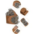 thumbnail image 4 of Women's Belts, Vintage Elastic High Stretch Wide Waist Belt, Retro Flower Brass Buckle Wide Cinch Belt Waistband, Suitable for Daily Occasions, Brown, 4 of 7