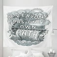 thumbnail image 1 of Saying Tapestry, Everyone Has Ones Own Path Calligraphy Chaotic Doodle, Fabric Wall Hanging Decor for Bedroom Living Room Dorm, 5 Sizes, Blue Grey White, by Ambesonne, 1 of 1